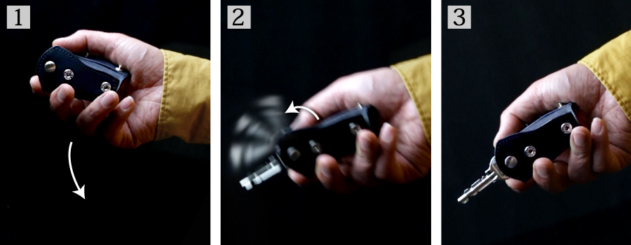 track_キーケース01_藍鉄の鍵の取り出し方