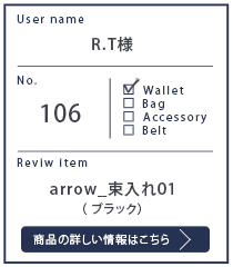 Alt81ご愛用者様レビュー R.T 様 arrow_束入れ01_ブラック 約４年４カ月使用
