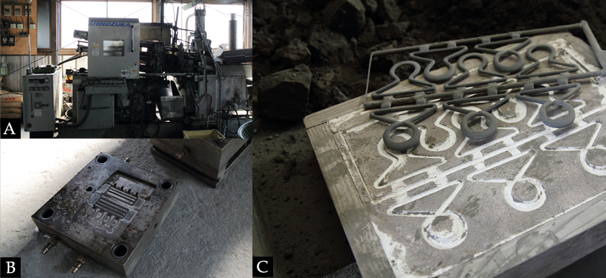 石膏や金型を使った鋳造