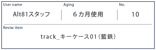 Alt81スタッフレビュー track_キーケース01_藍鉄 6カ月使用
