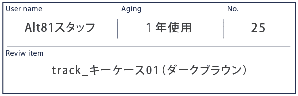 Alt81スタッフ track_キーケース01_ダークブラン 約１年使用