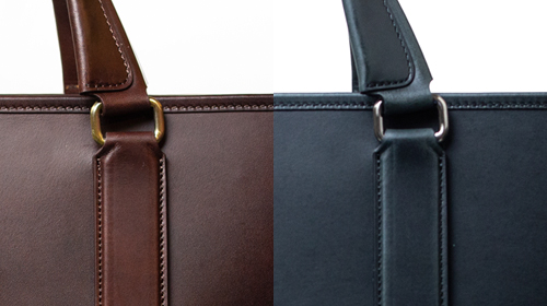 Alt81ブリーフケース３型比較／track_ブリーフケース03のステッチと金具