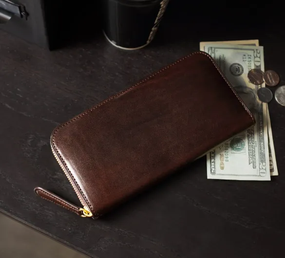 Alt81ラウンドファスナー長財布ダークブラウンのイメージ02