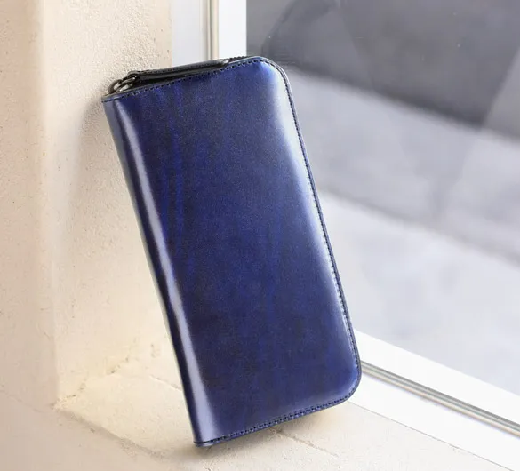 Alt81ラウンドファスナー長財布ネイビーのイメージ01