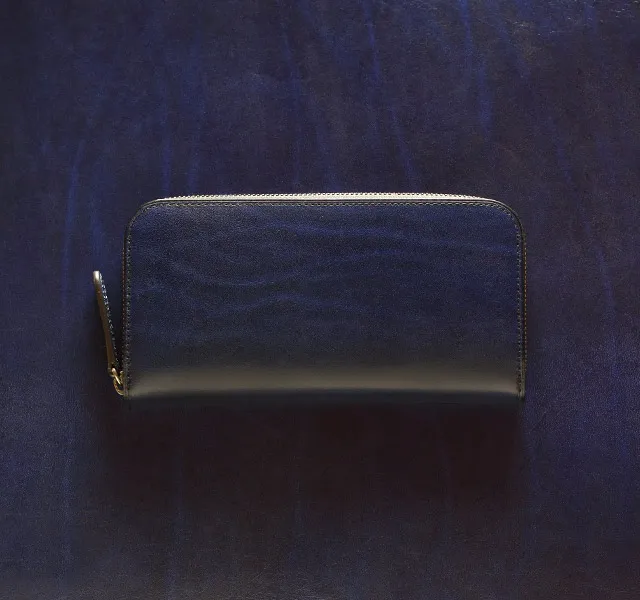 Alt81ラウンドファスナー長財布ネイビーのトップ写真
